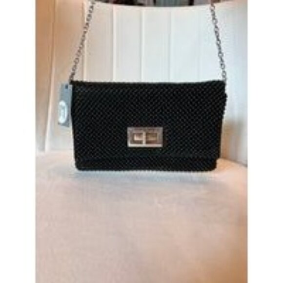 Jessica McClintock Black Mesh Handbag - NWT - Picture 1 of 4